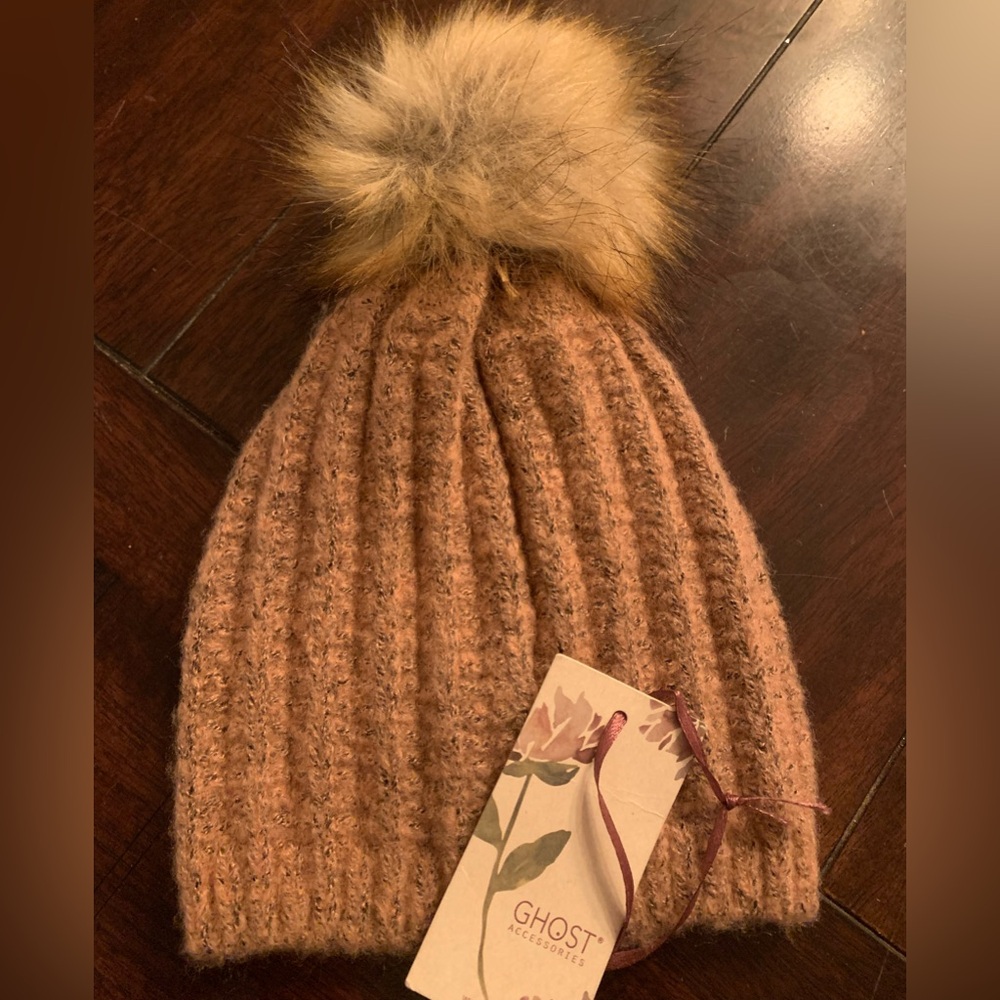 Cozy Knit Beanie with Faux Fur Pom